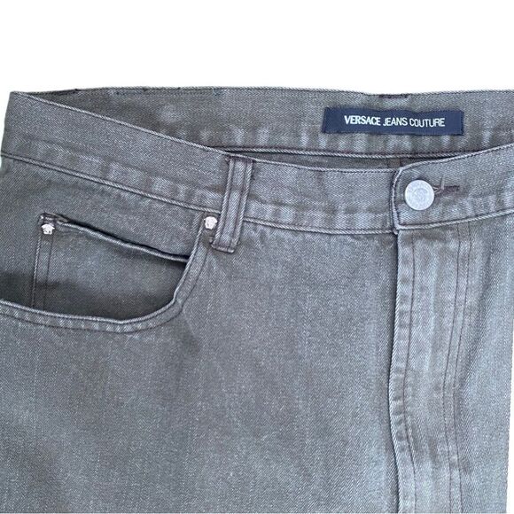 ๐ค VERSACE Jeans Couture ๐ฎ๐น Vintage Designer Grey Pants | Size 36 / IT 50 | ๐๐ฅ - Picture 3 of 10
